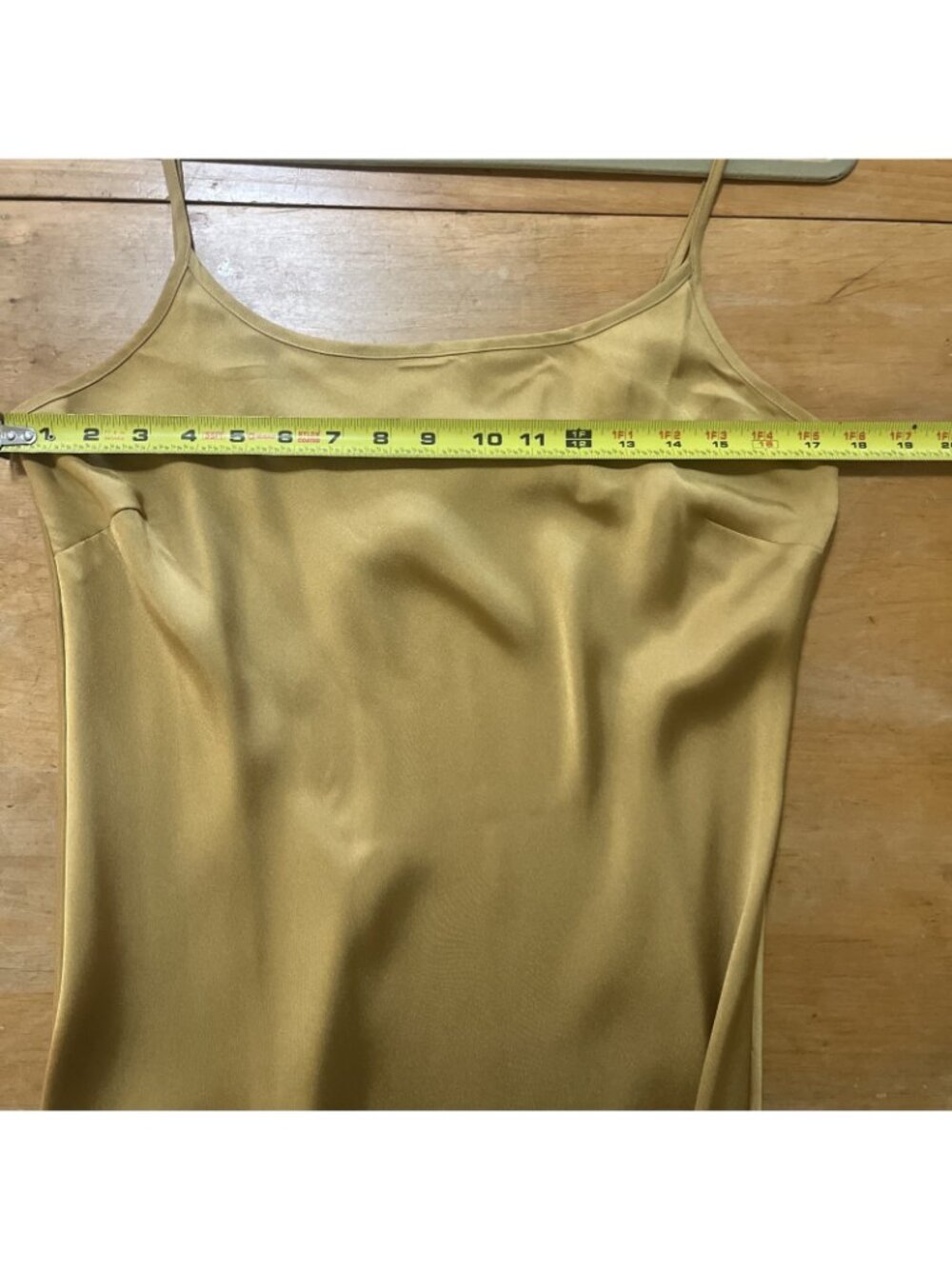Levi's Dalia Slip Dress Gold Womens Sz L Silky Slip Dress Coquette - Picture 6 of 13